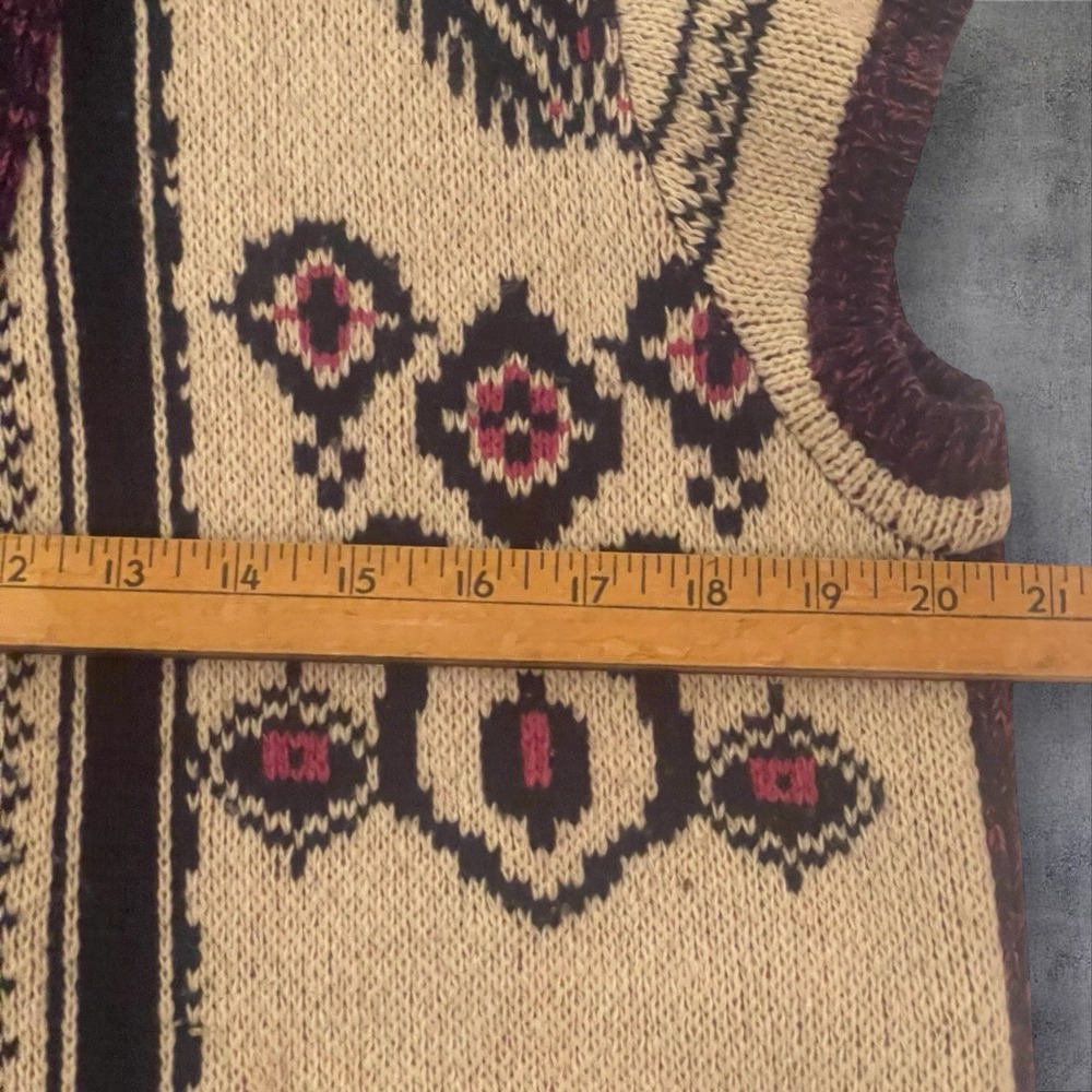 Anthropologie Angel Of The North Aztec Fringed Sweater Vest Womens S Festival - Picture 9 of 12